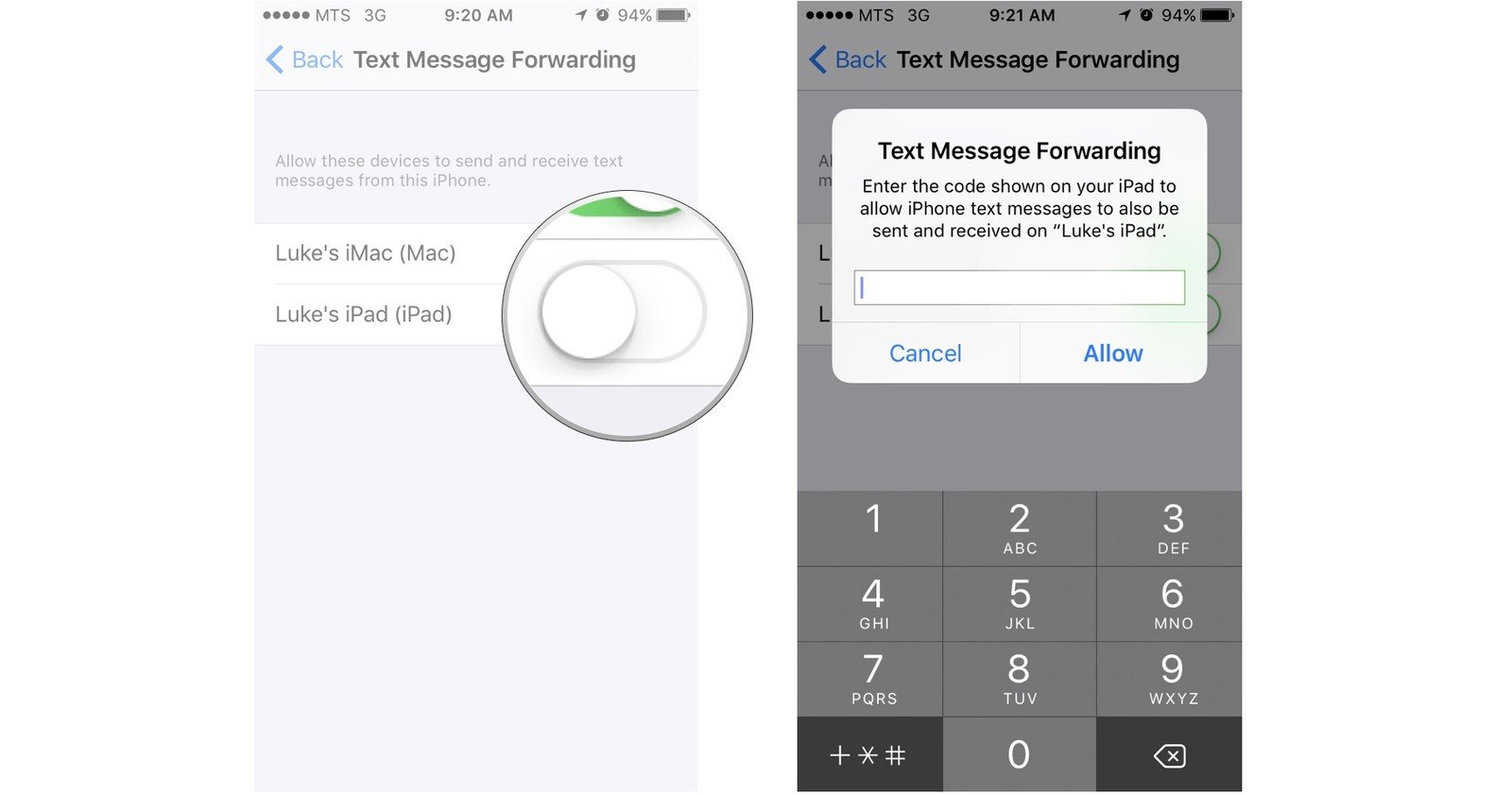 Forwarding text messages on iphone 8